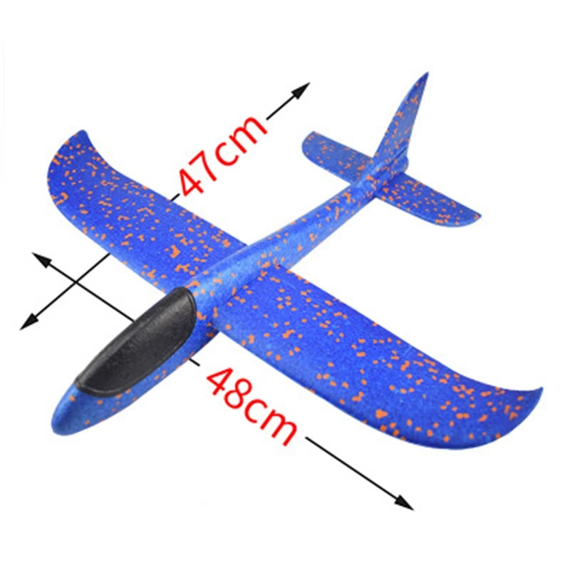 48 см большой ручной бросок пенопластовые самолеты детские игрушки «сделай сам» для детской игры Летающий планер модель аэроплана вечерние наполнители Летающий планер самолет игрушки