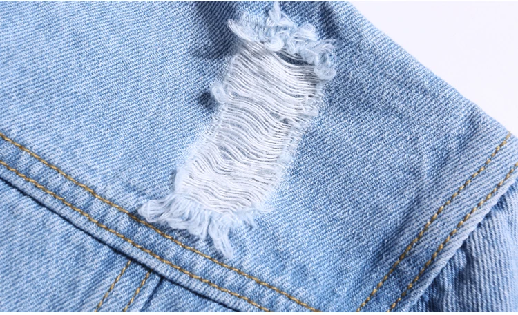 SymorHouse Новое поступление Горячая Женская джинсовая куртка винтажное укороченное короткое джинсовое пальто с длинным рукавом тонкое осеннее джинсовое пальто с дырками