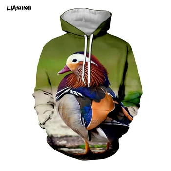 

LIASOSO 3D Print Women Men Funny Ducks Mandarin Ducks Hooded Hoodies Sweatshirts Pullover Harajuku Hip Hop Tops X2305