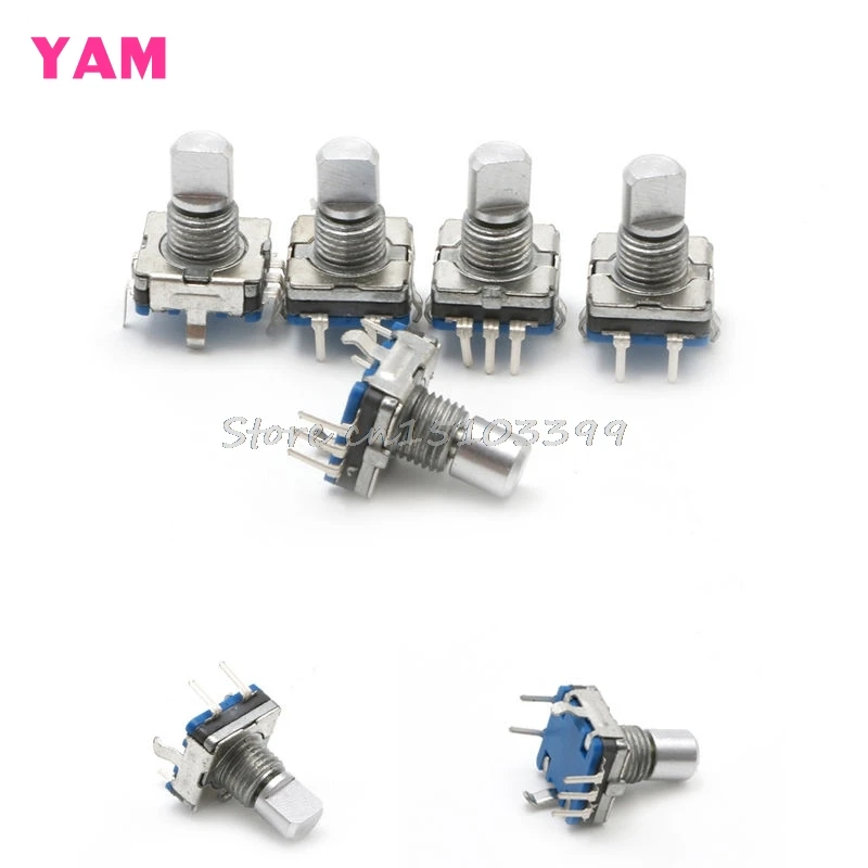 5Pcs Rotary Encoder Push Button Switch Keyswitch Electronic Components 12mm HF