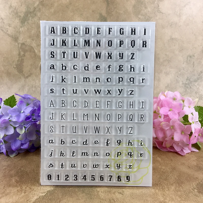 Alphabet and Numbers Clear Stamp For Scrapbook DIY photo cards account
