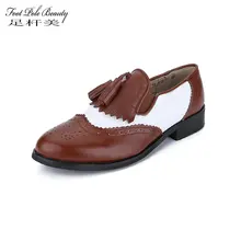 Брендовая обувь Для женщин Пояса из натуральной кожи женские туфли-оксфорды кисточкой дамы Лоферы для женщин bullock Обувь Мокасины броги повседневные туфли на плоской подошве