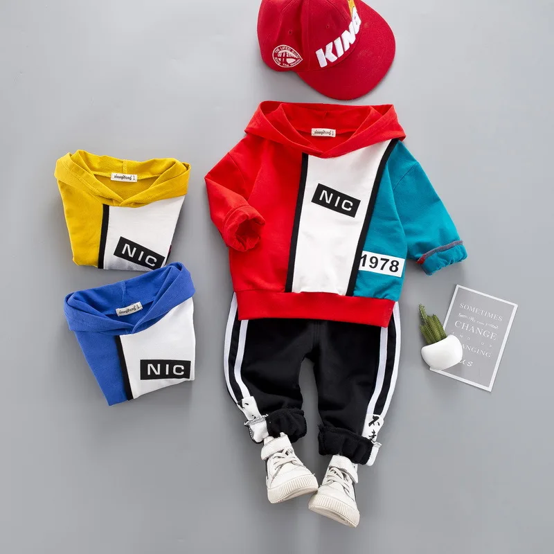 

New fashion Boy girl clothing set Casual Sweatshirts spring sport active kid suit children baby clothing Hoodies+pant brand