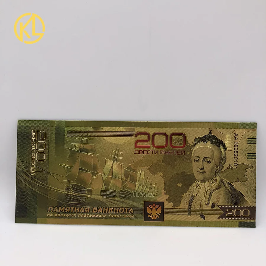 

RU009 Russia Crimea Bridge Banknotes 100 Rouble Gold plated souvenir ticket for new year valuable gifts and Collection