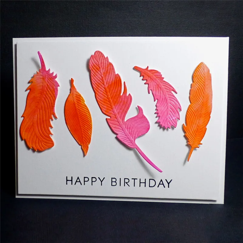 

InLoveArts Dies Cutting Feather 6Pcs/lot Metal Cutting Dies Scrapbooking For Card Making DIY Embossing Cuts New Craft Decoration