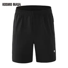 KOSMO MASA Бодибилдинг компрессия повседневные мужские дышащие шорты быстросохнущие летние карманные фитнес черные шорты для мужчин MCS017