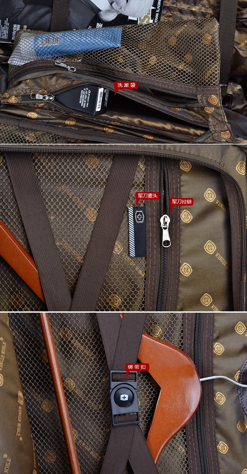 Business Travel Rolling Luggage Soft Airplane Suitcase TSA Lock Clothing Carry On Trolley Fabric Luggage 20 24 Inches (16)