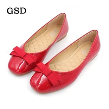 Новые туфли на плоской подошве; женские туфли из лакированной кожи на плоской подошве; модные туфли с бантом-бабочкой; женские удобные туфли на плоской подошве размера плюс