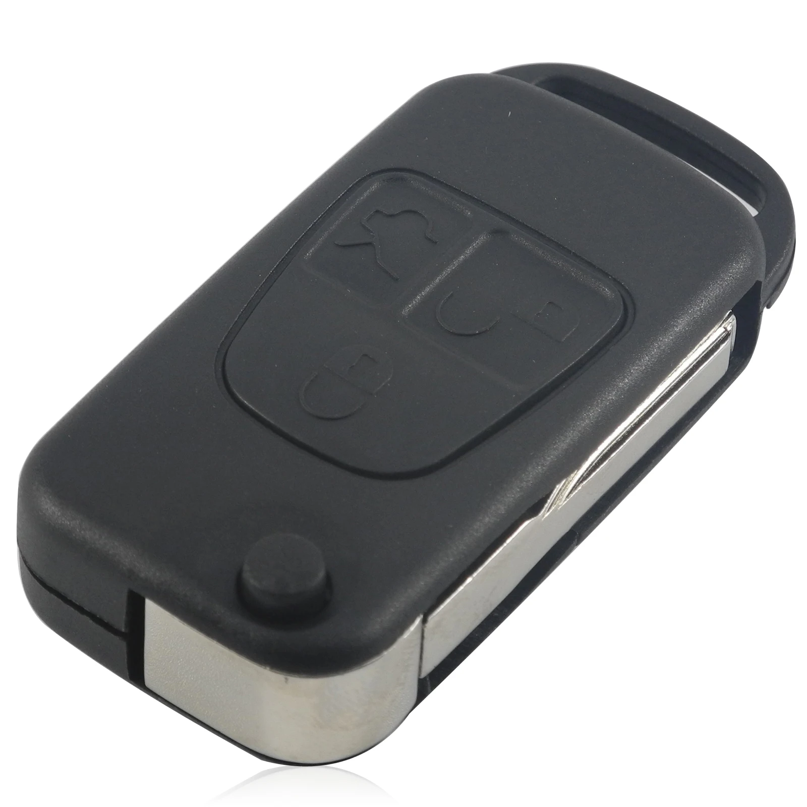 jingyuqin for MERCEDES For BENZ 3 Button Switchblade Fob ML SL S C Fob Case 10pcs/lot HU64 Blade Flip Remote Car Key Shell