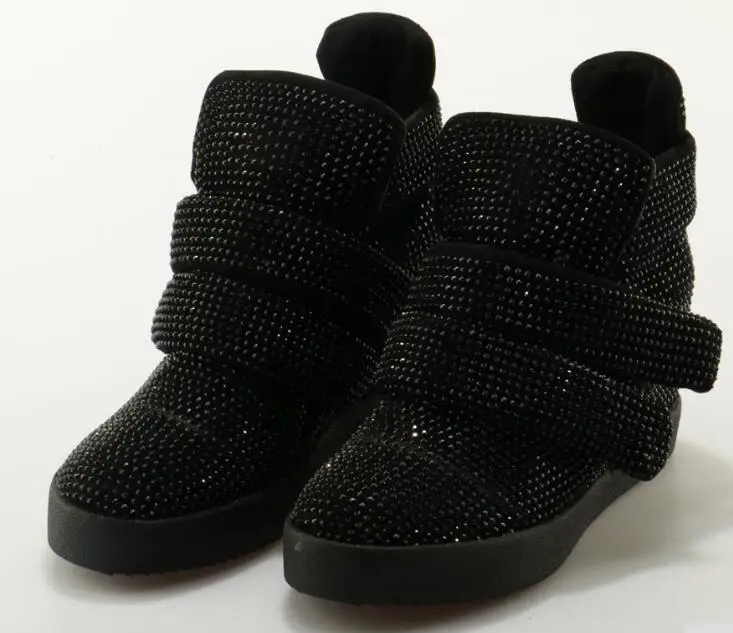 Zapatillas Deportivas Mujer кристаллы модные кроссовки на танкетке Gilitter полусапожки увеличивающая рост повседневная женская обувь - Цвет: as picture