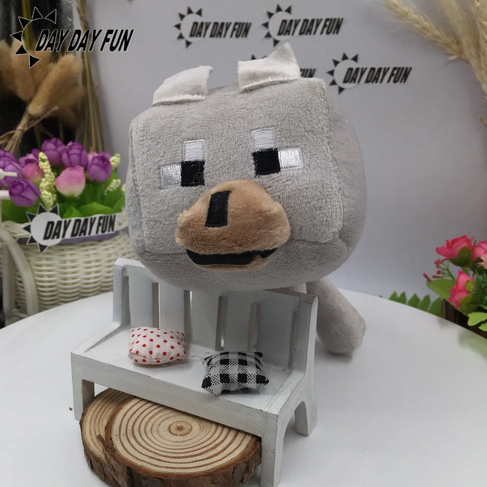 lobo minecraft peluche