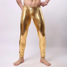 Мужские новые модные цветные кожаные брюки сексуальные брюки