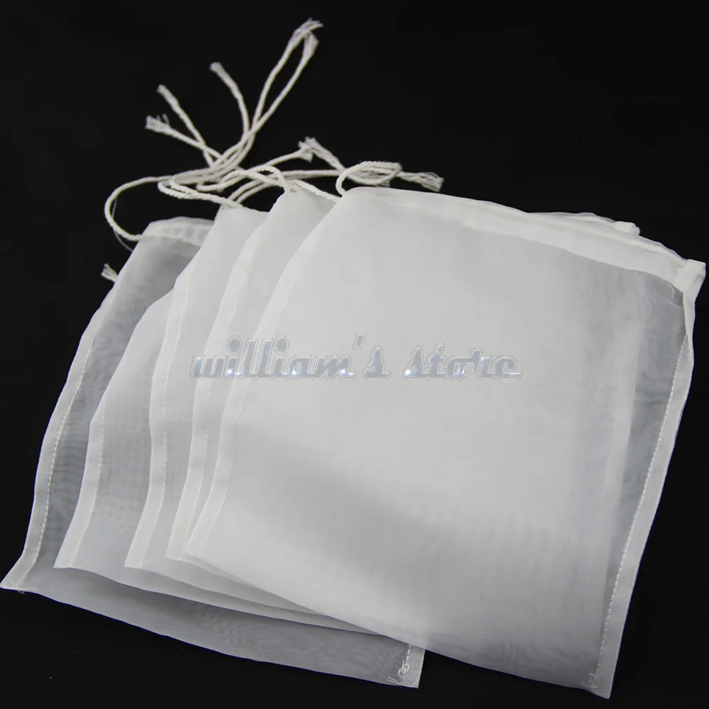 

5pcs 100 Micron Nylon HomeBrew Food Grade Grain Hops Boiling Filter Bag 30 X 45cm batch Homebrew Beer Wine Coffee Bucket Filter