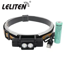 Мини Портативный светодиодный налобный фонарь USB Перезаряжаемый 18650 battery светодиодный светильник-Вспышка водонепроницаемый рыболовный головной светильник фонарь светильник