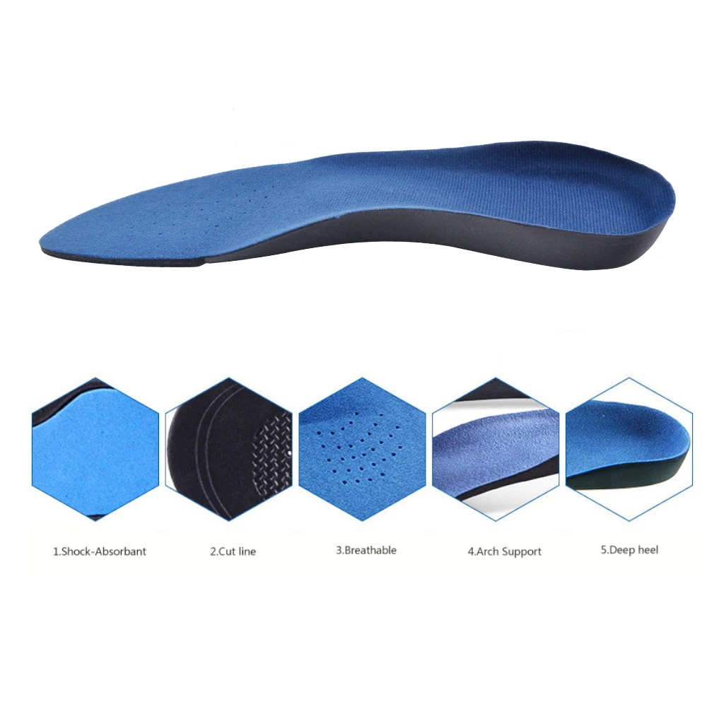 عالية الجودة 3D قسط مريحة أفخم القماش تقويم العظام النعال أقدام مسطحة قوس دعم النعال العظام سيليكون الرجال و 005