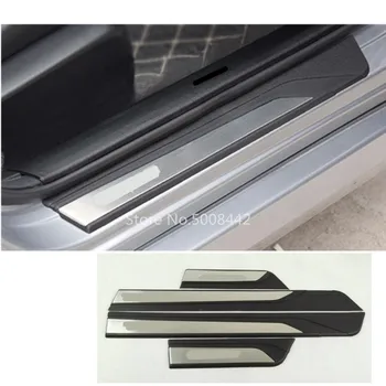 

For Honda civic 10th sedan 2016 2017 2018 car styling Plastic pedal Door sill scuff plate stick External threshold 4pcs