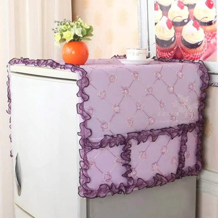 

High quality Lace Refrigerator dustproof cover Super practical Fridge Lattice protect Muti-use Pouch Organize Storage Bag