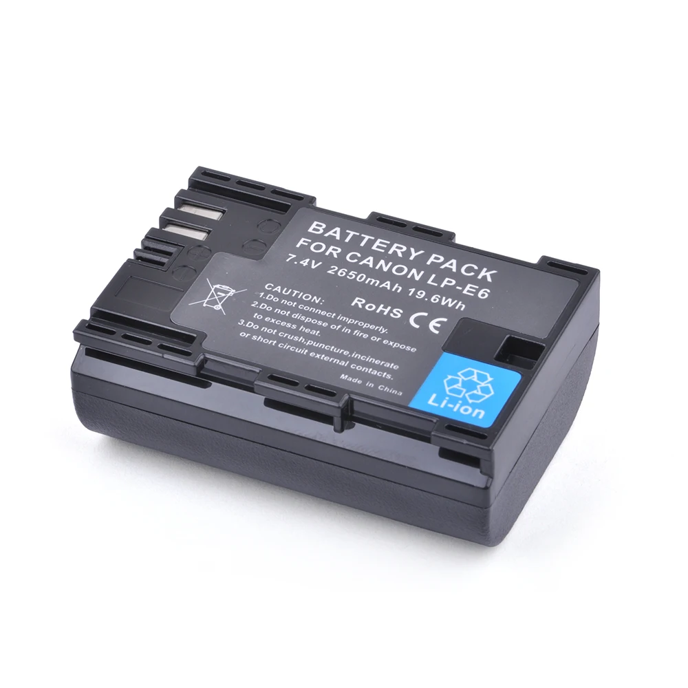 Tectra 2650 мАч LP-E6 LPE6 3 шт. Камера Bateria для Canon EOS 5D 5D2 5ds R Mark II 2 III 3 6D 60D 60Da 7D 7d2 7dii 70d 80d и т. д