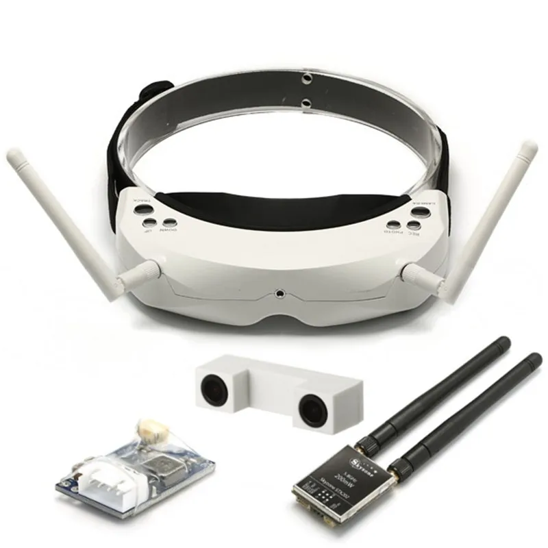 

Skyzone SKY02S V+ 3D 5.8G 40CH FPV Goggles With Transmitter Camera Head Tracking HDMI DVR