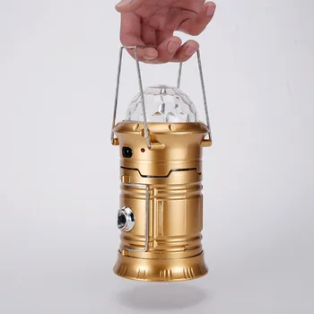 

Portable White Stage Light Voice Control Outdoor Camping Light Tent Collapsible Lantern Hiking MDJ998