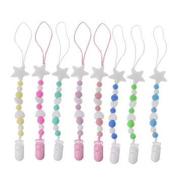 

Baby Pacifier Chain Silicone Beads Dummy Clip Holder Soother Chain for Baby Chew JUN26-A