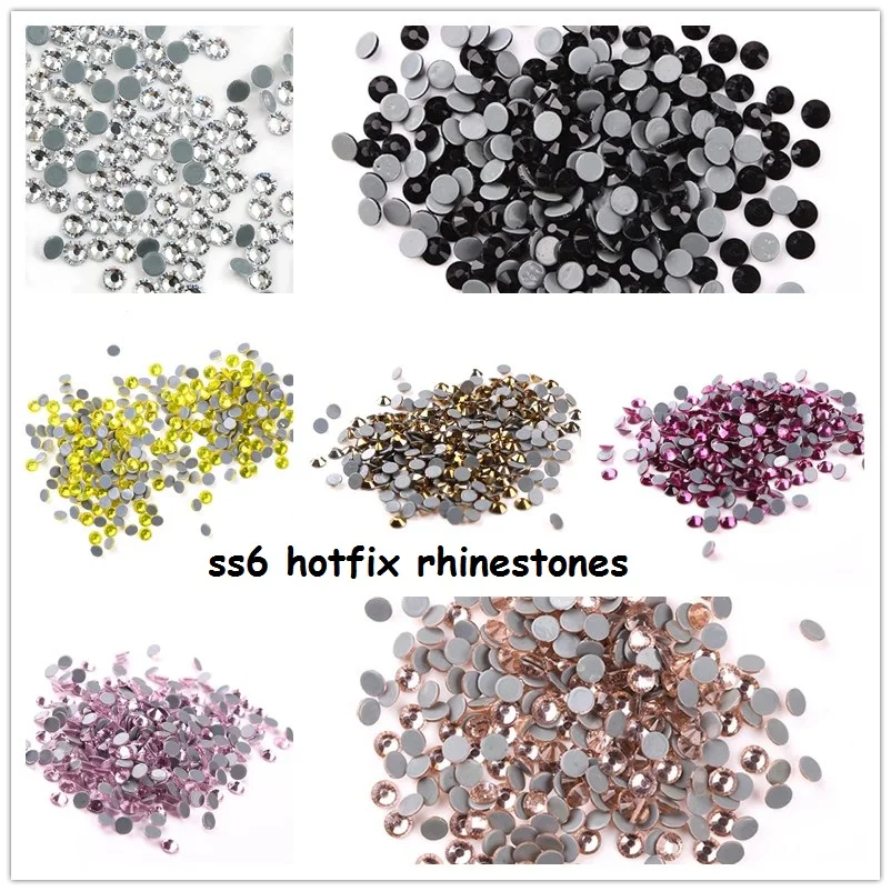 

Big Bag All Colors SS6 High Quality Hot Fix Rhinestone 10cuts Crystal Stones Flatback Nail Rhinestoens For Clothes