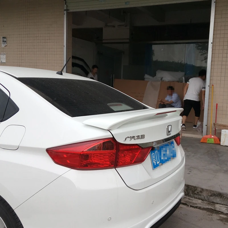 

For Honda City Spoiler 2015 2016 2017 Car Tail Wing Decoration ABS Plastic Unpainted Primer Rear Trunk Spoiler