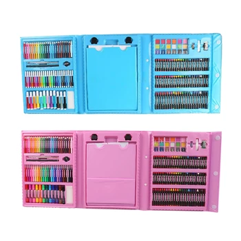 

176pcs Kids Gift Creative Painting Graffiti Paint Brush Set Children Daily Entertainment Toy Art Sets With Easel