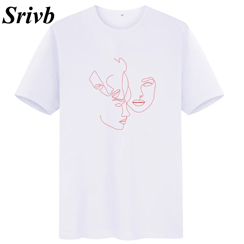 Srivb الوجه الفن الهيب هوب المحملة قميص فام 2019 الصيف محب طباعة المرأة التي شيرت المتناثرة القطن التي شيرت عارضة النساء Camiseta موهير