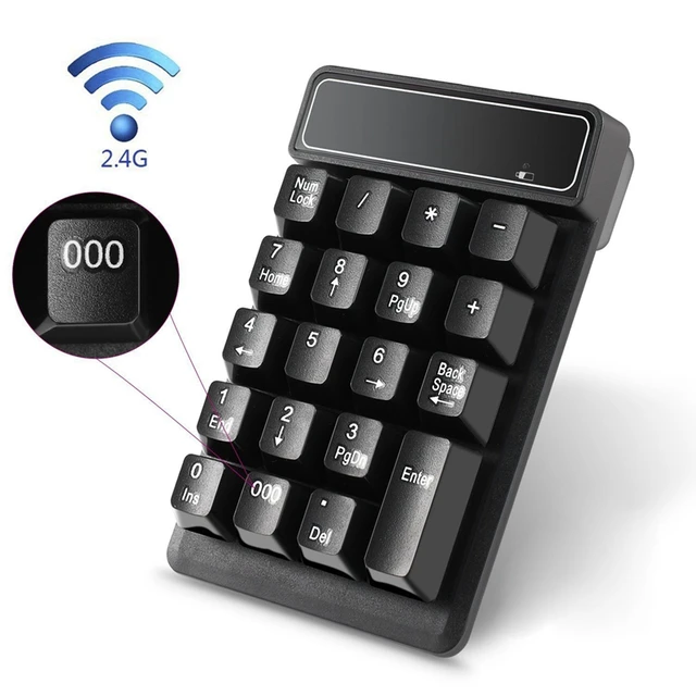 2.4G Wireless Bluetooth Numeric Keyboard Computer Financial Accounting Mini Keypad 2.4G Wireless Bluetooth Numeric Keyboard Computer Financial Accounting Mini Keypad