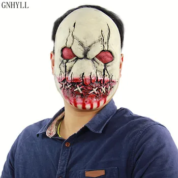 

GNHYLL Bloody Rotten Mouth Zombie Terrorist Latex Mask For Halloween Party Masquerade Supplies