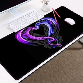 

Congsipad Cool Double Dragon Pattern Gaming Mousepad Hadsome Monster Style Pc Computer Notebook Table Mat Locked Edge Rubber Mat