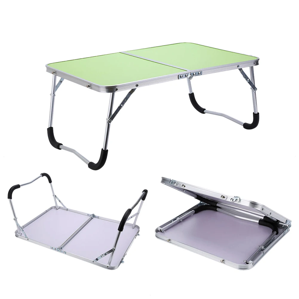 Регулируемая Портативная подставка для ноутбука складной компьютерный стол для чтения кровать лоток, зеленый