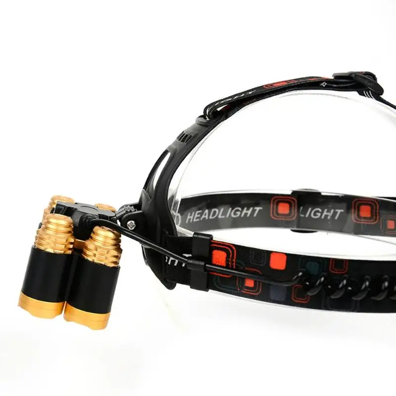 T6+ 4 XPE 2400LM масштабируемый прожектор usb зарядка Открытый 5 светодиодов головная лампа