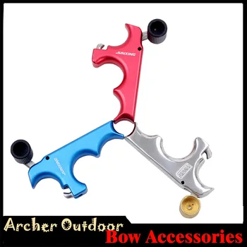 

1pc 3 Finger Stainless Steel Release Compound Bow Grip Caliper Release Aid Hunting Shooting Accessories Tools High Quality