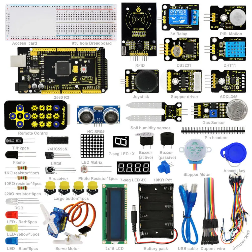 

Mega 2560 R3 Super Starter Kit Rfid Learning Kit with for