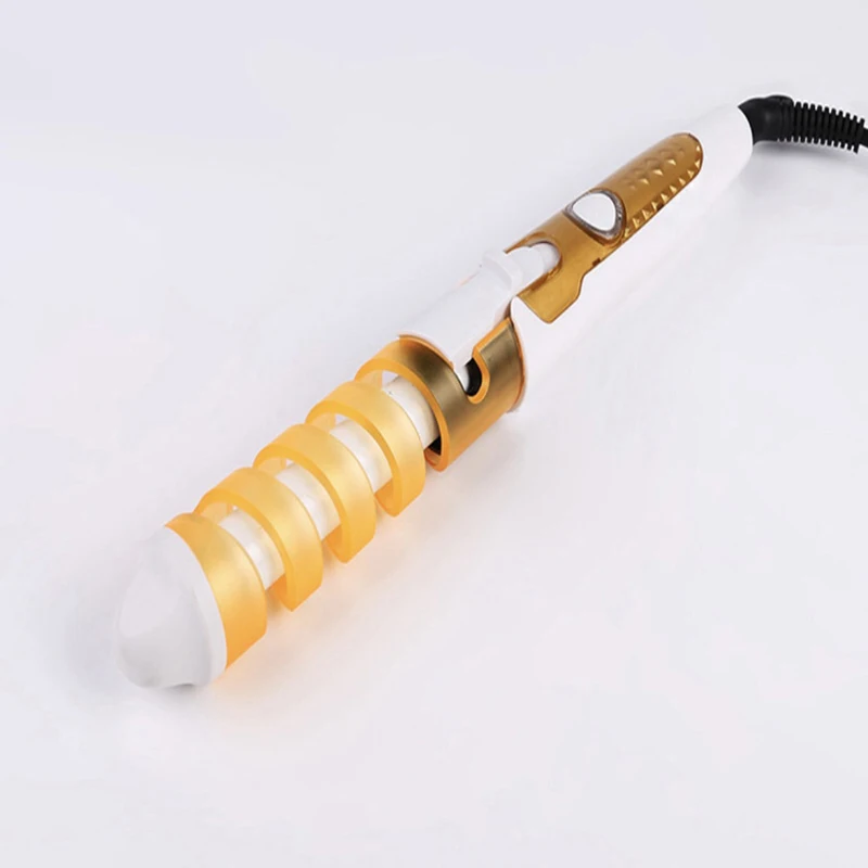 Щипцы для завивки волос электрические локоны керамические спиральные щипцы для завивки волос палочка салонные Инструменты для укладки волос стайлер - Цвет: Оранжевый