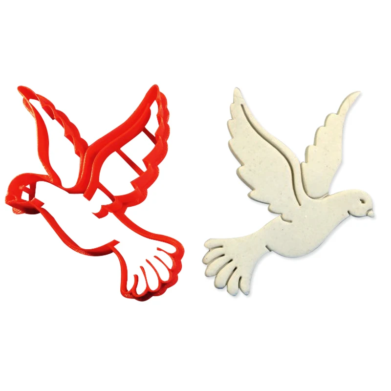 

Cute Dove Animal Serie Cookie Cutter Cake Decorating Tool Custom 3D printed Biscuits Stainless PLA Tool Cake Press Baking Mould