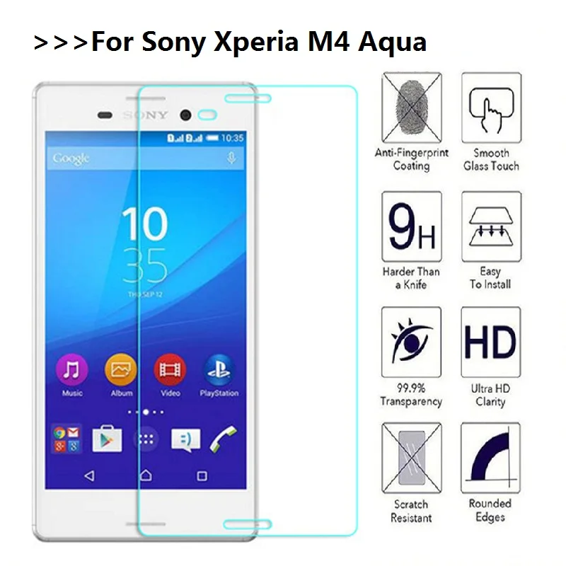 

For Sony XperiaM4 9H Tempered Glass For Sony Xperia M4 Aqua E2303 E2306 E2312 E2333 E2353 E2363 Screen Protector Protective Film