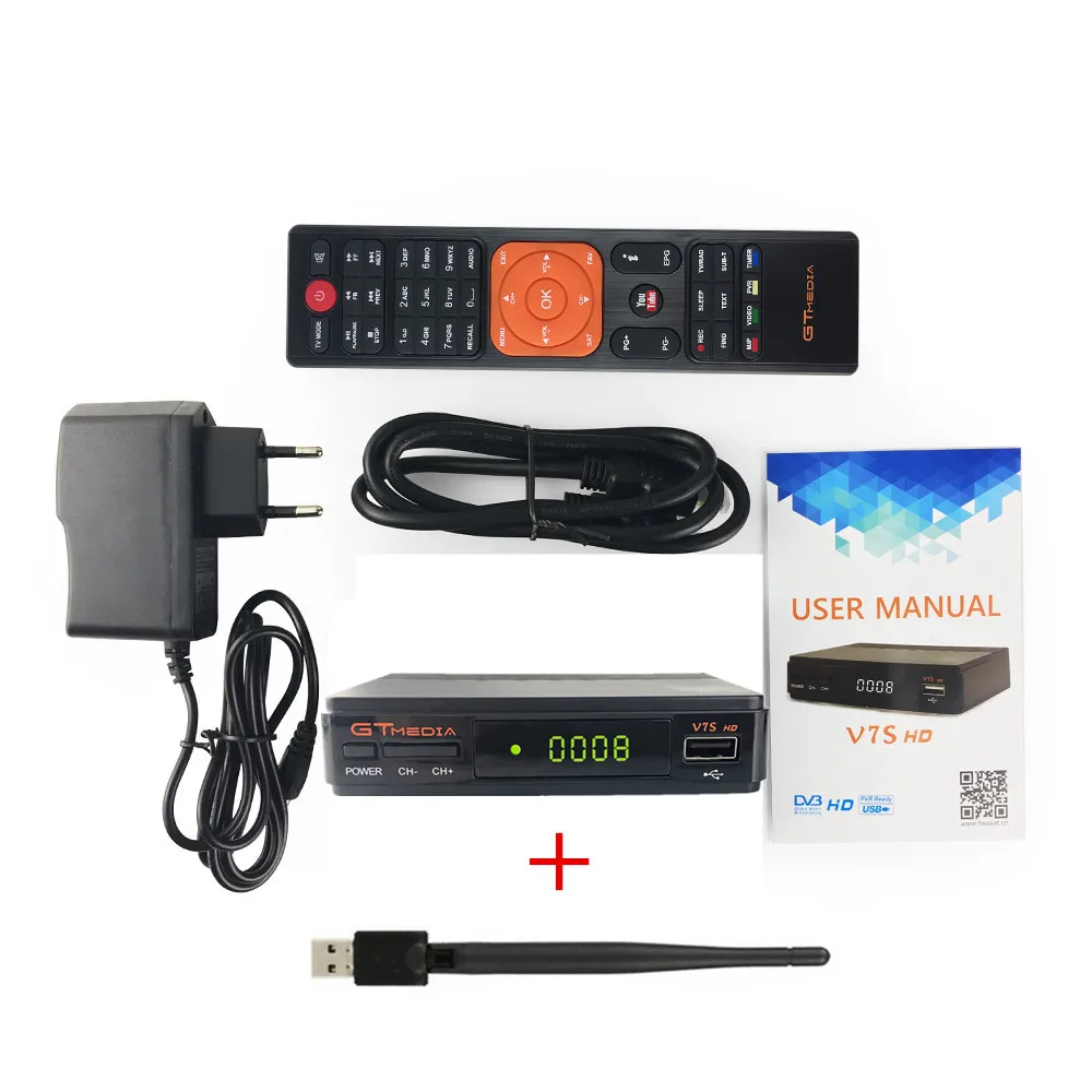 Горячая DVB-S2 Freesat V7 hd с USB wifi FTA ТВ приемник gtmedia v7s power by freesat поддержка Европы cline CCCAM сетевой обмен