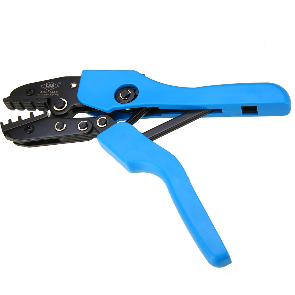 Blue Handle Crimping Pliers 10-35mm2 Ratchet Ferrule Bootlace Crimper Crimping Hand Tool Multifunctional Plier Tool
