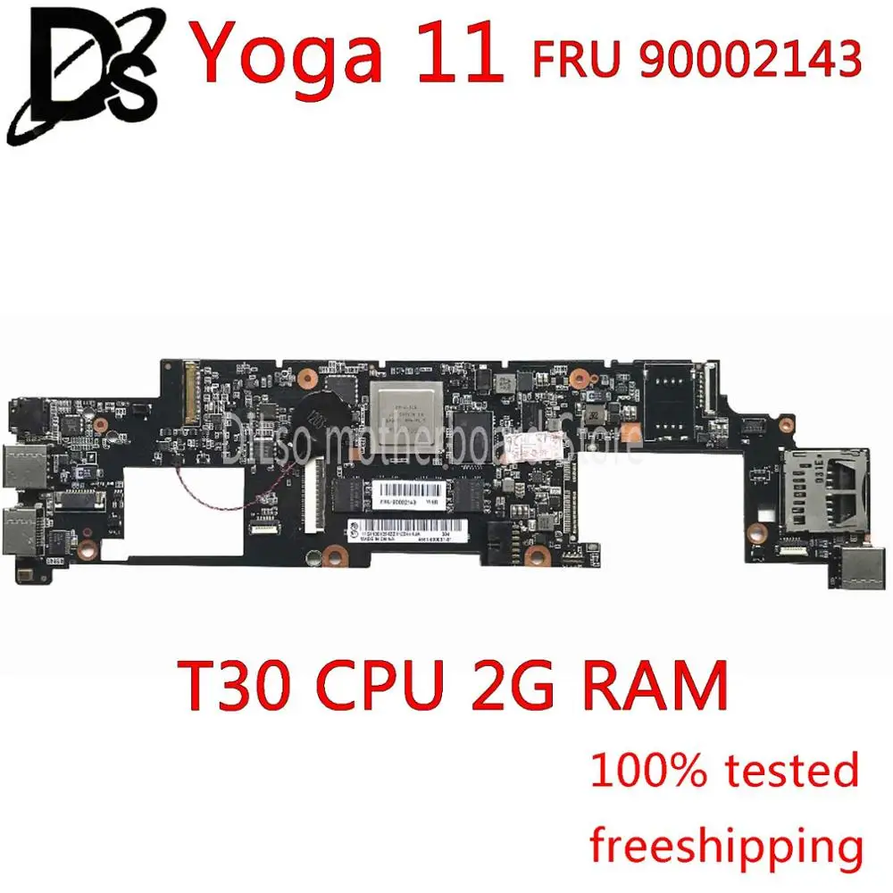 

KEFU FRU 90002143 Lenovo Yoga 11 laptop motherboard With T30 CPU 2G RAM 64G SSD FRU 90002143 11S11201291 original 100% tested