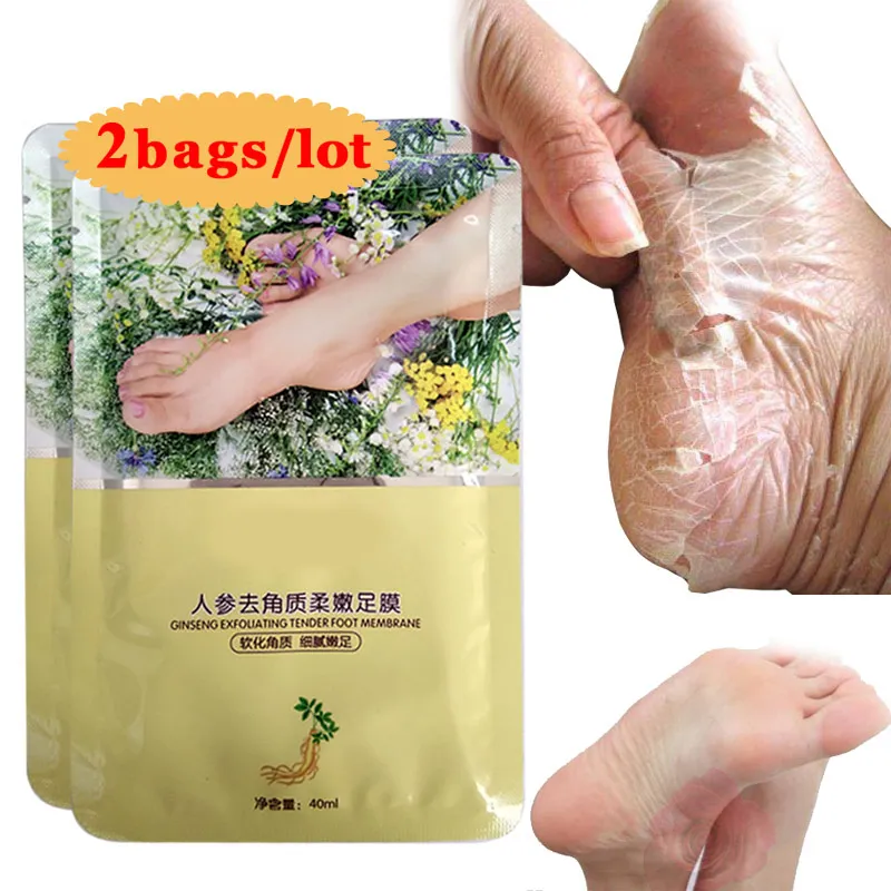 

Ginseng exfoliating soft foot mask Skin Care Remove Foot Dead Skin Mask Foot Care Peeling Whitening Beauty Feet Care Cream