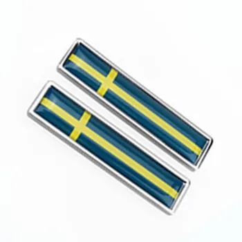 

5 Pairs Metal International Sweden Flags Car Emblem Badge Decorations 3D Sweden Flag Car Tail Fender Styling Stickers