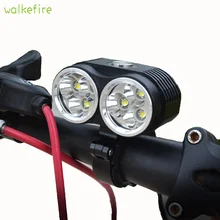 Walkefire велосипедов лампы велосипед света 10000LM 6 x кри XML T6 светодиодный велосипед свет 3 режима 3 в 1 двойной головкой Водонепроницаемый велосипед Лампа