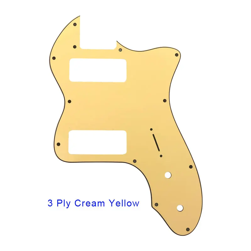 3 ply cream yellow Classic 72' thinline Telecaster tele Guitar Pickguard with P90 humbucker