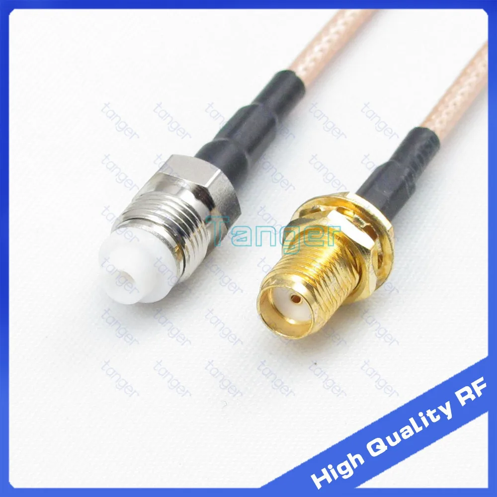 

RF connector Female jack FME to SMA Female jack straight with 8in 20cm 8" RG316 RG-316 RF Coaxial Pigtail Jumper Low Loss cable