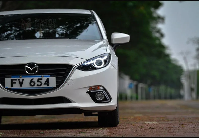 Автомобильный Стайлинг светодиодный HID светодиодный фары фара чехол для Mazda 3 Mazda3 фары Axela M3 bi-ксеноновая линзы ближнего и дальнего света