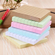 80Pages Soild Color Memo Pad DIY Kawaii Stationery School Stationery Office Supplies Notepad Cute Sticky Notes