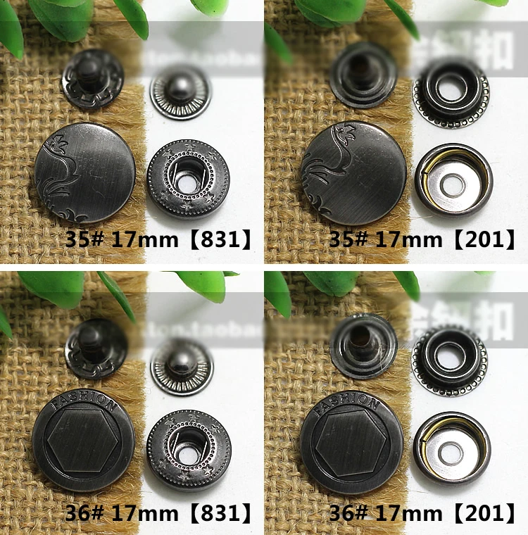 50sets/lot fashion metal snap button fashion DIY sewing decorative accessories 3